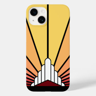 Art Deco Sonne bei Morgendämmerung Case-Mate iPhone 14 Hülle
