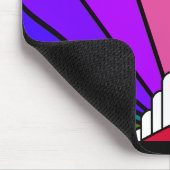 Art Deco Sonne im Regenbogen Mousepad (Ecke)