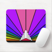 Art Deco Sonne im Regenbogen Mousepad (Mit Mouse)