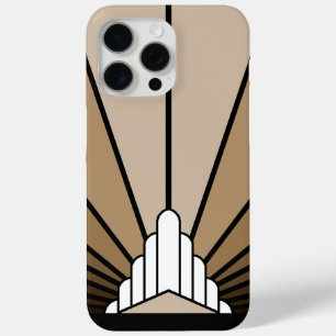 Art Deco Sonne in Beige Case-Mate iPhone Hülle