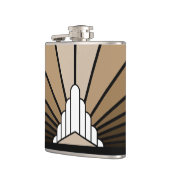Art Deco Sonne in Beige Flachmann (Links)