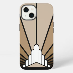 Art Deco Sonne in Beige iPhone 13 Hülle