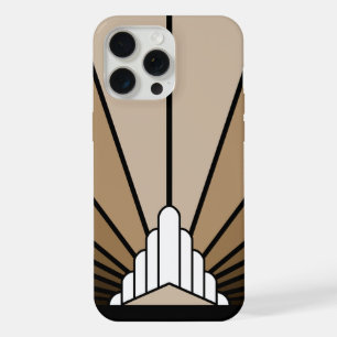 Art Deco Sonne in Beige iPhone 15 Pro Max Hülle