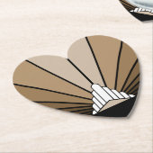 Art Deco Sonne in Beige Untersetzer (angewinkelt)