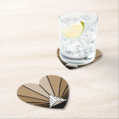 Art Deco Sonne in Beige Untersetzer (Vor Ort)