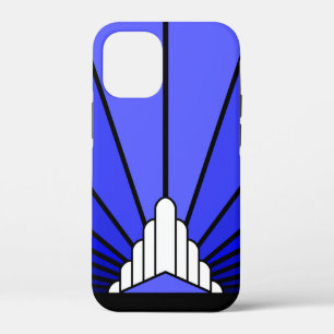 Art Deco Sonne in Blau Case-Mate iPhone Hülle