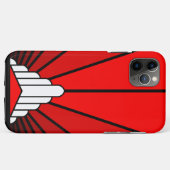 Art Deco Sonne in Rot Case-Mate iPhone Hülle (Rückseite (Horizontal))