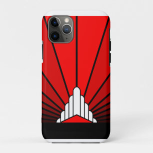 Art Deco Sonne in Rot Case-Mate iPhone Hülle