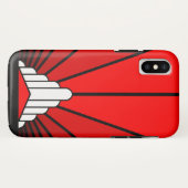 Art Deco Sonne in Rot Case-Mate iPhone Hülle (Rückseite (Horizontal))