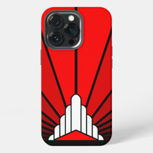 Art Deco Sonne in Rot iPhone 13 Pro Hülle