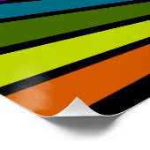 Art déco Sonnenregenbogen Poster (Ecke)