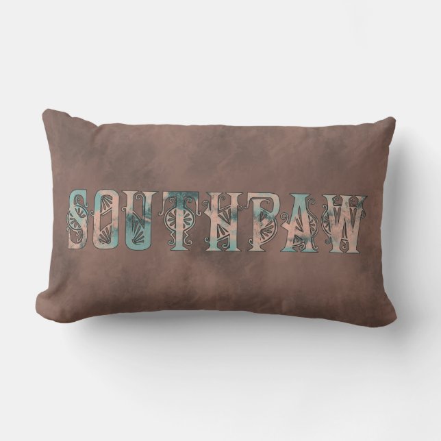 Art Deco Southpaw Lumbar Pillow Lendenkissen (Vorderseite)
