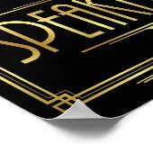 Art Deco SPEAKEASY Signieren Poster (Ecke)