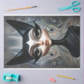 Art Deco Sphinx Ausgeklügeltes Cat Decoupage Seidenpapier (Basteln)