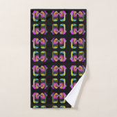 Art Deco Spiegelschränke Design Schwarz Badhandtuch Set (Handtuch)