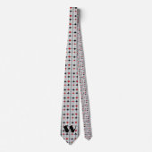 Art Deco Spielkartenfarben v3 monogrammiert Krawatte (Vorderseite)