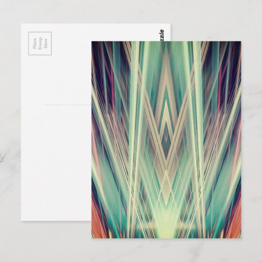 Art Deco Spotlights Muster Postkarte (Vorne/Hinten)