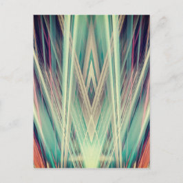 Art Deco Spotlights Muster Postkarte