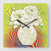 Art Deco Square Uhr der 1920er Jahre (Vorderseite)