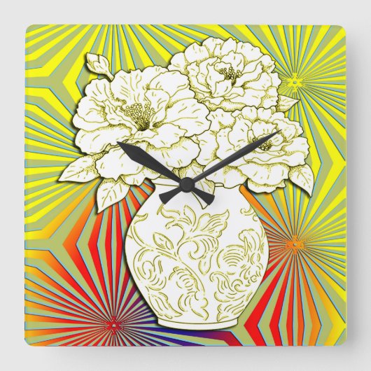 Art Deco Square Uhr der 1920er Jahre (Vorderseite)