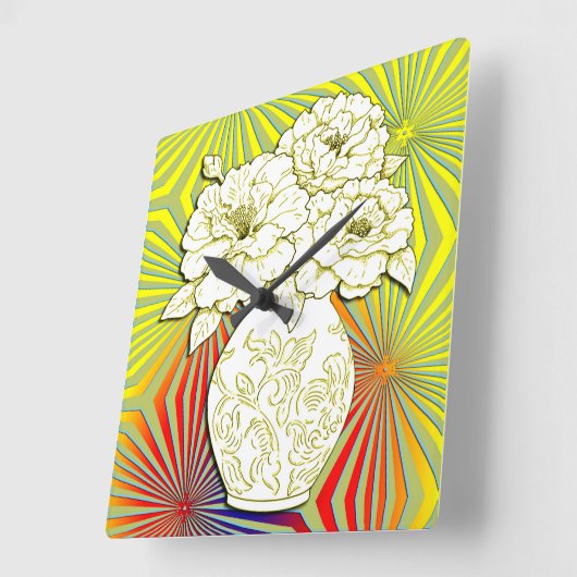 Art Deco Square Uhr der 1920er Jahre (Winkel)