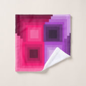 Art Deco Squares Badhandtuch Set (Waschlappen)