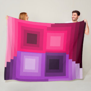 Art Deco Squares Fleecedecke