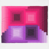Art Deco Squares Fleecedecke (Vorderseite (Horizontal))