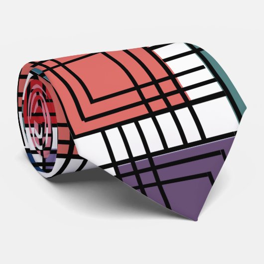 Art Deco Squares Krawatte (Gerollt)