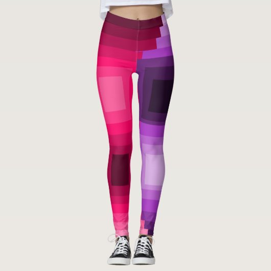 Art Deco Squares Leggings (Vorderseite)