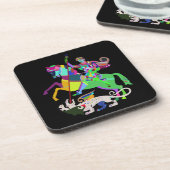 Art Deco St George the Dragon Slayer Getränkeuntersetzer (Linke Seite)