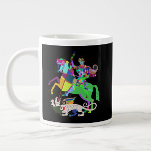 Art Deco St George the Dragon Slayer Jumbo-Tasse