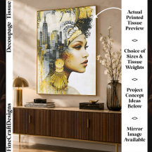 Art Deco Stadtfrau Stadt Collage FS9R Decoupage