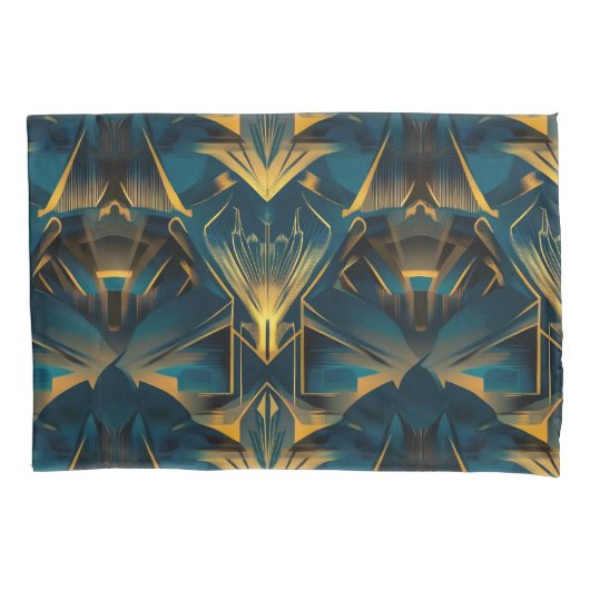Art Deco Standard Pair Pillowcases Kissenbezug (Vorderseite-Links)
