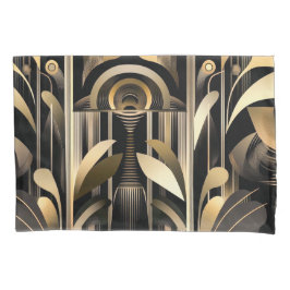 Art Deco Standard Pair Pillowcases Kissenbezug