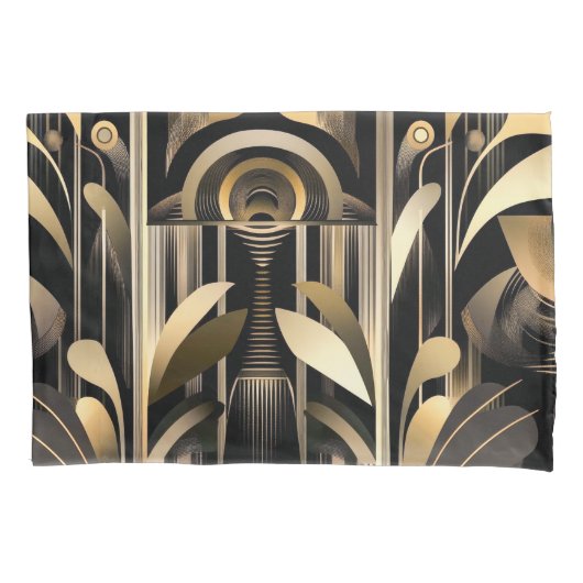 Art Deco Standard Pair Pillowcases Kissenbezug (Vorderseite-Links)