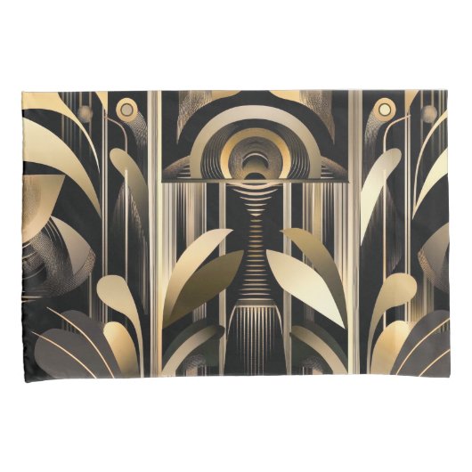 Art Deco Standard Pair Pillowcases Kissenbezug (Vorderseite-Rechts)