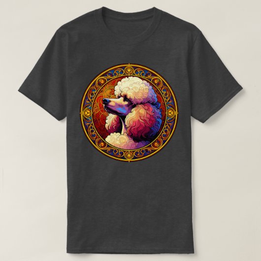 Art Deco Standard Poodle Cool Poodle Art T-Shirt (Design vorne)