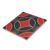 art deco   star in red  and black  fliese (Seite)