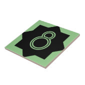 Art Deco Star Number Tile Fliese (Seite)