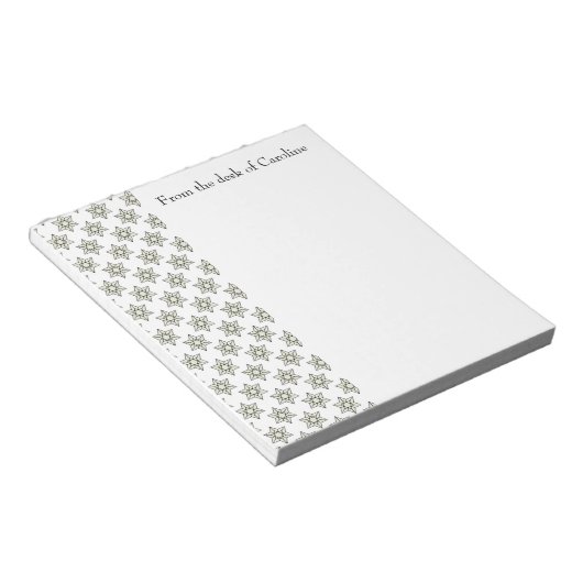 Art Deco Stars Personalisiert Notepad Notizblock (angewinkelt)