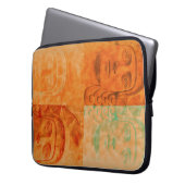 Art Déco Steinkopfbildhauer - Laptop-Sieb Laptopschutzhülle (Vorderseite Links)