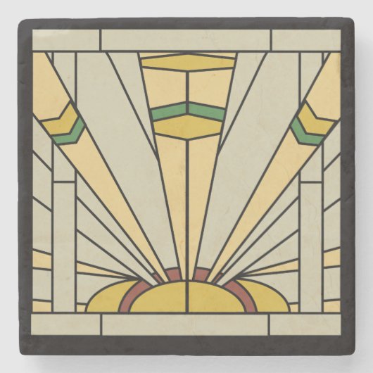 Art Deco Steinuntersetzer (Vorderseite)