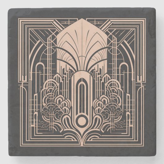 Art Deco Steinuntersetzer (Vorderseite)