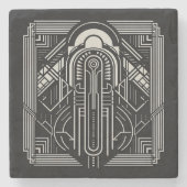 Art Deco Steinuntersetzer (Vorderseite)
