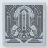 Art Deco Steinuntersetzer (Vorderseite)