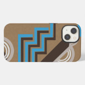 Art Deco Stil abstraktes Design iPhone Hülle (Rückseite (Horizontal))