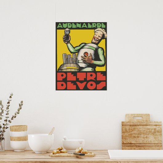 Art-Deco-Stil belgisches Bier und Poster (Küche)