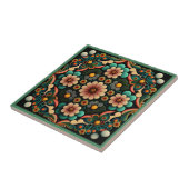 Art Deco Stil Blumenmuster Keramikfliese (Seite)