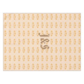 Art Deco Stil Blumenmuster Mit Monogramm Tischdecke (Vorderseite (Horizontal))